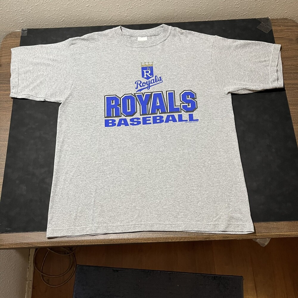 Kansas City Royals Vintage Shirt KC Jersey Thermal MLB Waffle Knit Baseball 90s